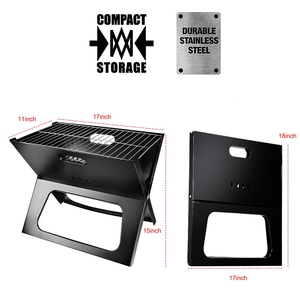 Portatile 1Pc pieghevole carbone barbecue Grill per campeggio giardino e viaggi all'aperto - Product Image 2