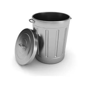 Poubelle en métal de qualité design avec bords raffinés, idéale pour un rangement élégant dans le salon, la chambre ou la cuisine - Product Image 2