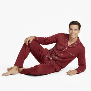 Vêtement de nuit pour homme de qualité supérieure, respirant, été, manches longues, tendance, vente en gros, 2026 - Product Image 2