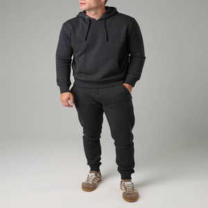Logo personnalisé, vente en gros, OEM, bonne qualité, vêtements décontractés pour hommes, couleur anthracite, avec revers et ourlet côtelés, anti-plis, écologiques, à bas prix - Product Image 5