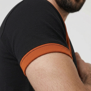 T-shirt à manches courtes rayé pour homme, col rond, style streetwear d'été, t-shirts légers pour homme, 100% coton, t-shirts pour homme - Product Image 3