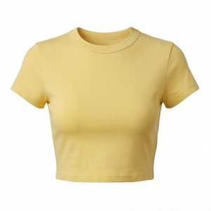 เสื้อครอปผู้หญิง ระดับมืออาชีพ พรีเมียม แฟชั่นอินเทรนด์ เสื้อสไตล์ใหม่ ชุดออกกำลังกาย ลำลอง ดีไซน์ทันสมัย เสื้อยืด - Product Image 1