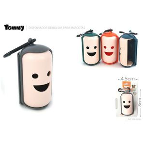ที่เก็บถุงขยะสำหรับสัตว์เลี้ยงยี่ห้อ Yommy ขนาด 8 ซม. ลายหน้ายิ้ม สำหรับสุนัขและแมว - Product Image 1