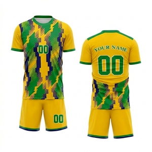 Custom <b>Soccer</b> Uniform Set Green Sublimated Jersey Shorts Unisex Breathable Moisture Wicking 100% Polyester Mesh Team Name Logo - Product Image 1