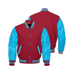 Blousons Bomber Unisexe en Laine Brodée Chenille pour Hommes, Manches en Toile, Style Universitaire, Imperméables, Haute Qualité, Couleurs Variées - Product Image 4