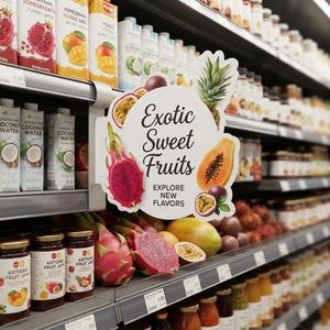 PVC BPA Free Convenient Supermarket Shelf Talker Retail Advertising Promotional Display Card - Product Image 4