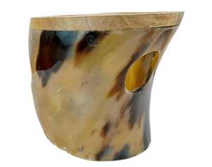 Support de vaisselle Viking en corne naturelle fait main, agate polie, écologique, décoration de Noël sur le thème des animaux - Product Image 6