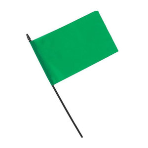 Drapeau bleu uni respirant personnalisé avec bordure blanche sur bâton pour affichage ou décoration, drapeaux en tissu maillé pour décorations de fête - Product Image 2