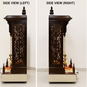 Trendy Hindu Temple Design for Home South Indian Style Lord Venkateswara Pooja <b>Mandir</b> for Home Traditional Pooja Unit Storage - Product Image 2