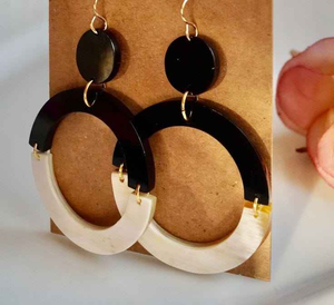 Pendientes de Cuerno de Búfalo Hechos a Mano Estilo Vintage, Impermeables, Regalo Empresarial, Joyería Natural de Moda, Artesanía Natural - Product Image 1