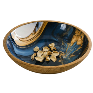 Assiette en bois au design créatif, assiette de service en bois, assiette décorative en bois, assiette en bois à compartiments, assiette en forme de feuille - Product Image 5