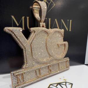 Colgantes de Diamantes VVS, Personalizados de Fábrica, Chapados en Oro Rosa, Joyería Fina para Hombre, Nombre en 3D, Estilo Hip Hop, Regalo de Lujo, Certificado IGI - Product Image 3