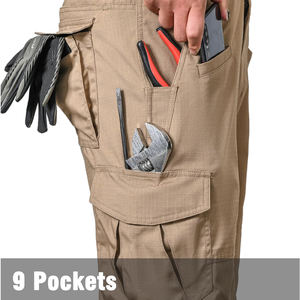 Pantalones de senderismo para hombre, talla grande, de corte recto, estilo cargo, con múltiples bolsillos, informales, para actividades al aire libre. - Product Image 5