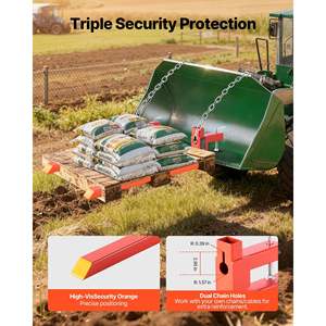 Horquillas para Paletas de Alta Resistencia, Capacidad de Carga de 2000 Libras, Longitud Total de 43 Pulgadas, Abrazadera de Acoplamiento Rápido, Accesorios para Maquinaria de Construcción, Modelo D0100XFPFKV - Product Image 6