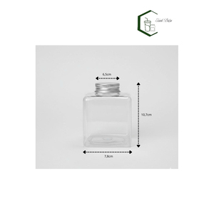 Bouteille carrée en PET de 500 ml avec bouchon à vis en aluminium de 52 mm, qualité alimentaire, usine OEM pour jus, lait, thé, café, boissons, Vietnam - Product Image 2