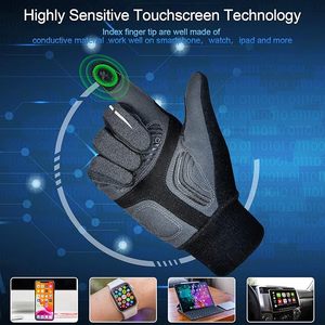 Guantes de Ciclismo para Hombre y Mujer, con Pantalla Táctil, Acolchados, Resistentes al Agua, al Viento y Antideslizantes para Correr, Andar en Bicicleta y Hacer Ejercicio - Product Image 3