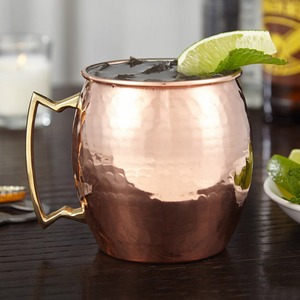 100% Pure Copper <b>Moscow</b> <b>Mule</b> Mug with Brass Handle Hammered Design-Party Use Portable & Dishwasher Safe for All Beverages - Product Image 4