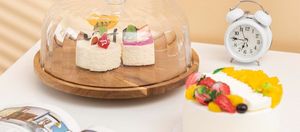 Artisan Wood Dessert Dome Stand-Handmade Eco-Friendly Dishwasher <b>Safe</b> - Product Image 5