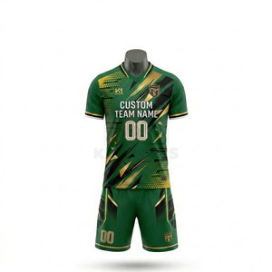 Uniformes de Fútbol Personalizados con Pantalones Cortos a Juego, Fabricante OEM, Suministro al por Mayor para Academias y Clubes de Fútbol - Product Image 1