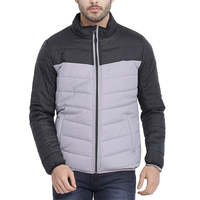Nouvelle arrivée : veste matelassée brillante pour homme, coupe-vent, col montant, design à bulles, noir