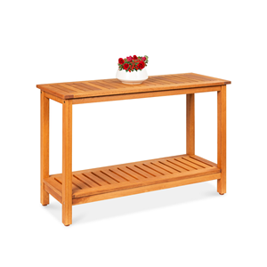 Modern Outdoor <b>Garden</b> Folding Acacia Wooden <b>Table</b> 2-Shelf Kitchen Dining Home <b>Bar</b> Living Room Hotel Use Made Vietnam Wholesale - Product Image 2