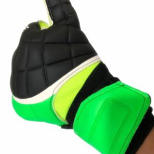 Football Goalkeeper Gloves Full Finger PU Leather Non Slip Breathable Silicone Printed Adjustable Wrist <b>Strap</b> Hook Loop Closure - Product Image 2