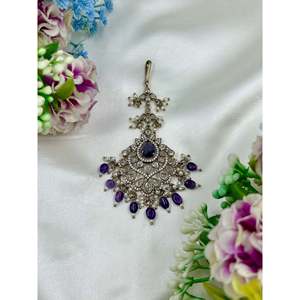 Indian Ethnic Artificial Jewellery Victorian Premium Mang Tika Brass Casual - Product Image 5
