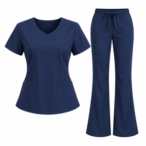 Uniformes Médicos Personalizados de Enfermería Unisex con Bolsillos, Pantalones Deportivos para Hospital, Conjunto de Uniforme Médico OEM, Tejido Transpirable - Product Image 5
