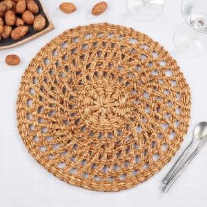 Set de table rond en jonc de mer, tissé à la main, naturel, rustique, pour restaurant, hôtel, vente en gros, écologique - Product Image 4