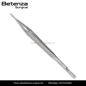 Porte-aiguilles micro à double action, poignée ronde, surface antidérapante diamantée, instrument de microchirurgie vasculaire et ORL - Product Image 2