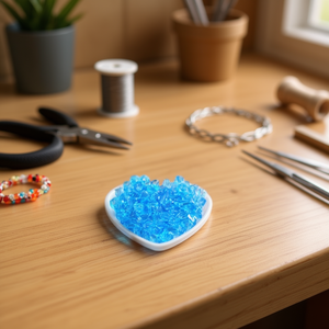 ILAN Abalorios Perline blu a forma di rombo da 8 mm per la creazione di gioielli - Product Image 3