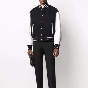 แจ็คเก็ตวาร์ซิตี้แขนขนสัตว์ปักโลโก้คุณภาพสูงแบบกำหนดเองสำหรับผู้ชาย เสื้อแจ็คเก็ตเบสบอลสไตล์สตรีทแวร์สำหรับผู้ชาย - Product Image 1
