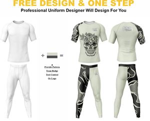 Traje de Compresión para Hombre con Diseño Elegante y Estampado por Sublimación, Tela Transpirable de Excelente Calidad, Conjunto de Rashguard de Manga Larga para MMA - Product Image 2