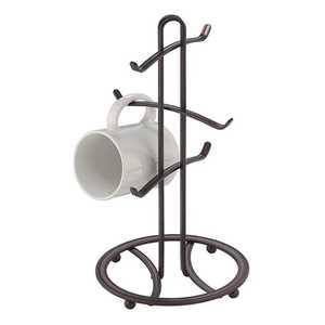 Support de rangement moderne en métal pour tasses à café, présentoir de comptoir, organisateur de cuisine, séchoir à tasses en fer - Product Image 4