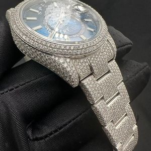 Reloj de Diamantes Splendid Gift de 28 mm con Caja Plateada, Esfera de Cristal de Zafiro, Movimiento Analógico de Cuarzo ETA, Reloj de Lujo para Hombre, Resistente al Agua hasta 10 m - Product Image 3