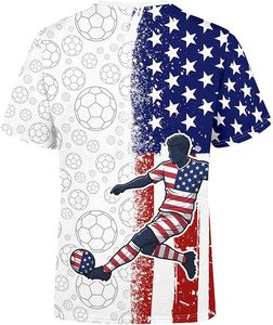 Maillot de football avec drapeau américain, motif joueur et emblème national, séchage rapide, design sportif personnalisable - Product Image 3