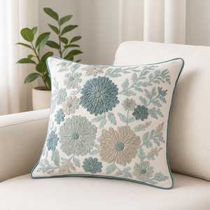 Housse de coussin brodée à la main avec perles, au meilleur prix, pour canapé, divan, lit et fauteuil d'appoint, avec broderie de perles détaillée - Product Image 5
