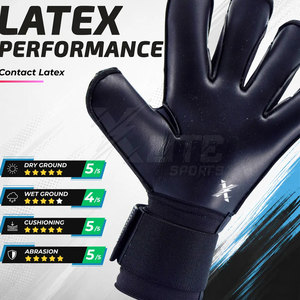 Nouveaux gants d'entraînement de gardien de but de football professionnels, paume en cuir, adhérence totale, antidérapants, pour hommes et jeunes. - Product Image 3