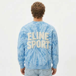 Distressed Texture Sports Lifestyle Apparel Modern Street Fashion Crewneck Sweatshirt Premium Quality Cotton Fleece Jumper - Product Image 3