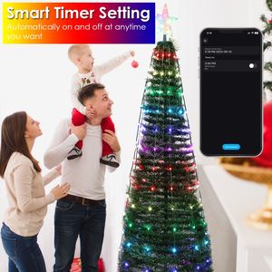 Luces LED para Árbol de Navidad Personalizables, Impermeables IP65, Plegables, con Control Remoto por Aplicación, Multicolor, con Temporizador - Product Image 3