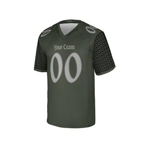 Men's Custom Sublimated Football Jersey V-Neck Short Sleeve Mesh Moisture Wicking Team Apparel All Seasons Regular Fit - Product Image 3