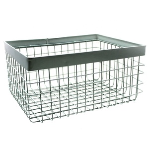 Paniers à linge en fil de fer en métal nickelé en vrac en gros Corbeille à fruits personnalisée en forme d'hexagone faite à la main - Product Image 5