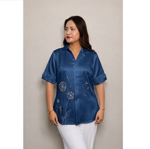 Designer Women <b>Shirt</b> 100% Cotton Comfortable Anti-Wrinkle Casual & Party Wear <b>Button</b> Down <b>Shirt</b> Bulk Export at Wholesale Price - Product Image 1