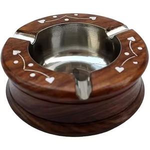 Cenicero de madera con cuenco profundo para cigarrillos, cigarros y tabaco, decoración de mesa - Product Image 5
