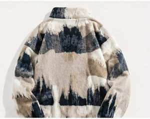 New Design Wholesale Vintage Geometric Pattern Sweater Custom Men <b>Sweatshirt</b> Distressed Retro Style - Product Image 5
