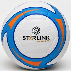ลูกฟุตบอลสตาร์ลิงค์ สีขาว น้ำเงิน ส้ม ทนทาน แบบไฮบริด - Product Image 1
