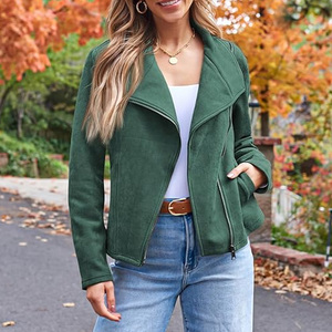 Veste en daim pour femme sur mesure, finition douce tendance, mode hiver, fabricant OEM - Product Image 4