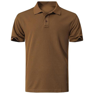 เสื้อโปโลสีน้ำตาลผู้ชายพร้อมโลโก้สั่งทำ – ผ้าฝ้ายระบายอากาศ แขนสั้น สวมใส่สบาย ขายส่ง ผู้ผลิต OEM - Product Image 3