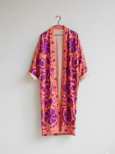 ชุดกิโมโนปักลายซูซานีทำมือสำหรับผู้หญิง คุณภาพพรีเมียม ชุดคลุมปักมือทรงหลวมสบาย - Product Image 3