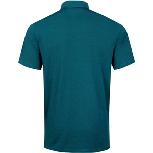 Polo à manches courtes rayé bleu pour homme avec logo loup, style décontracté, coupe classique, coton tissé respirant - Product Image 4